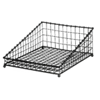 Thumbnail image #1 for TableCraft Products Grand Master GM1519 Black Powder-Coated Metal Angled Rectangular Serving Basket, 15 x 19-1/2 x 8 in. Case of 4