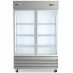 Thumbnail image #1 for USR Brands Coldline C-2RG Two-Section Reach-In Refrigerator, 54"W, 47.0 cu. ft., Glass Doors, Bottom-Mounted Self-Contained Refrigeration