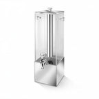Thumbnail image #1 for Eastern Tabletop 7505 3-Gallon Square Beverage Dispenser with Removable Acrylic Container and Stainless Steel Ice Chamber