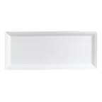 Thumbnail image #1 for Steelite International Rene Ozorio, Aura 6300P105 Embossed Porcelain Rectangular Tray, 10.625 x 5.5 in. Case of 2 Dozen