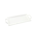 Thumbnail image #1 for Ten Strawberry Street Whittier WTR-12EMBHNDLPLTR Porcelain Rectangular Handled Platter, 12 x 5 in, Embossed Rim Case of 36