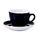 Thumbnail image #1 for CAC China E-75-CBU Porcelain Coffee Cup and Saucer Set, 7.5 oz, Cobalt Blue/Super White Case of 36