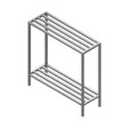 Thumbnail image #1 for Renfro Industries Inc. RISTAFSR60202 . Tubular All-Welded Shelving Unit, 2-Shelf, 60"W x 20"D x 60"H