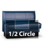 Thumbnail image #1 for JustChair Manufacturing JBSB-USP-HC-36-GR2 Half-Circle Banquette Booth, 2 Corners, Upholstered Back and Seat, 36"H