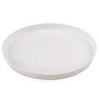 Thumbnail image #1 for JB Prince Comatec RB309 White Round Flat Plastic Plate, 7.87" Diameter Case of 100