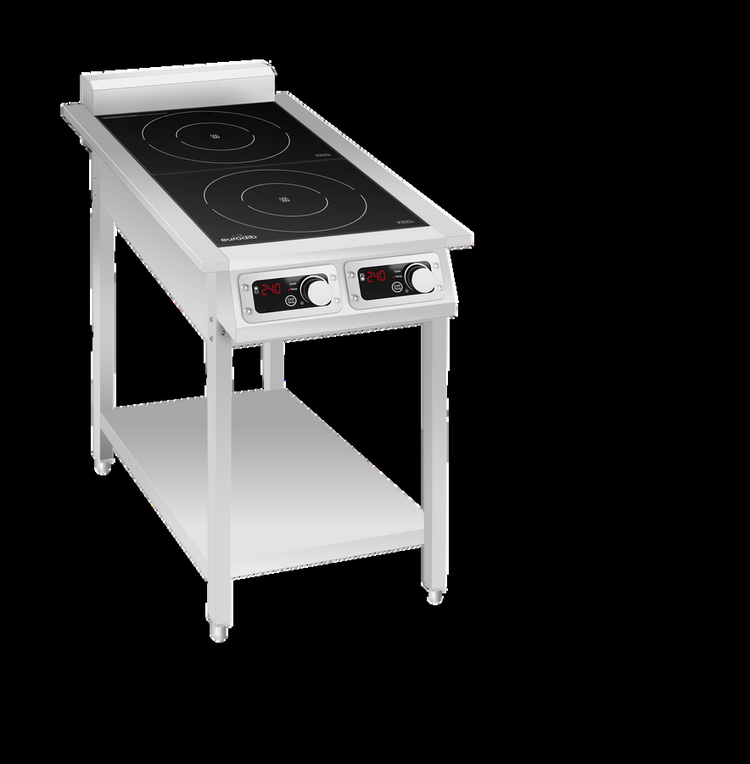 Product image #6 for Commercial Stainless Steel Dual-Zone Freestanding Induction Cooktop, 240V, 1 Phase