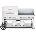 Thumbnail image #1 for Crown Verity Mobile Cooking CV-CCB-72RWP Mobile LP Gas Charbroiler, 81 in, 10 Burners, Stainless Steel