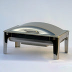 Thumbnail image #1 for Eastern Tabletop Ecoburner EB15512 Rectangular Waterless Powered Stainless Steel Chafing Dish with Hinged Cover