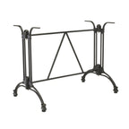 Thumbnail image #1 for G & A Commercial Seating CA Series CA2436 Dining-Height Aluminum Table Base, 24" x 36" Spread, Black Powder Coat