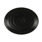 Thumbnail image #2 for Cal-Mil 24058-1411-13 Melamine Hand-Thrown Platter, Black, 14"W x 11"D x 1.5"H Case of 6