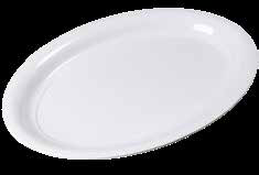 Product image #5 for Carlisle 21 x 15 Inch Oval Narrow Rimmed White Melamine Catering Platter