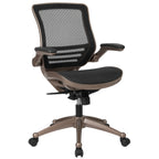 Thumbnail image #1 for Flash Furniture BL-8801X-GG Executive Swivel Chair, Adjustable Height, Mesh Back, Padded Arms, Casters