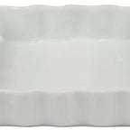 Thumbnail image #1 for JB Prince R249 4 Square Fluted Porcelain Crème Brûlée Dish, 6-1/2 oz, 4 x 4 in