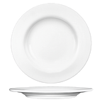 Thumbnail image #1 for International Tableware Bristol BL-8 9-1/4-Inch Round Porcelain Plate with Wide Rim and Rolled Edge Case of 2 Dozen