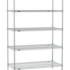 Thumbnail image #1 for Metro Super Erecta SE-2130C-74-S5 Wire Stationary Starter Shelving Unit, Chrome, 5 Shelves, 30"W x 21"D x 74"H