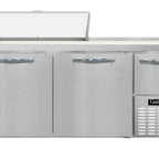 Thumbnail image #2 for Continental Refrigerator RA68N10 68" Refrigerated Sandwich Prep Table, 3 Doors, 10-Pan Top, Stainless Steel, Side-Mounted Refrigeration