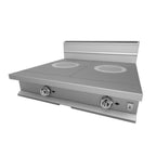 Thumbnail image #1 for Hestan HFT362 Commercial Gas Rangetop, 36-Inch French Top, 2 Burners, Manual Controls, Stainless Steel Front, Sides & Bottom