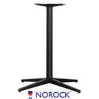 Thumbnail image #1 for Oak Street Norock B36NR-BAR Bar-Height Steel Table Base, 36-Inch Base Spread, Cross Self-Stabilizing Base, Black Finish