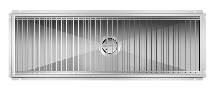 Product image #2 for KoolMore 54-Inch Stainless Steel Floor Trough Drain with Subway-Style Grating and Removable Basket