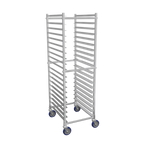 Thumbnail image #2 for Winholt Equipment AL-1820BKD-HD Mobile Aluminum Knock-Down Pan Rack, 20-Pan, End-Loading, Open-Side, 3" Centers, 21"W x 26"D x 69"H