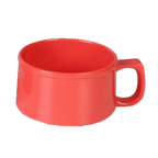 Thumbnail image #1 for Thunder Group CR9016RD 10 oz Orange Melamine Soup Mug with C-Handle Case of 5 Dozen