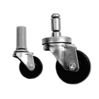 Thumbnail image #1 for SPG International Iss CM3MB Stem Caster, Swivel with Brake, 3" Diameter, Resilient Wheel, 150 lb Capacity