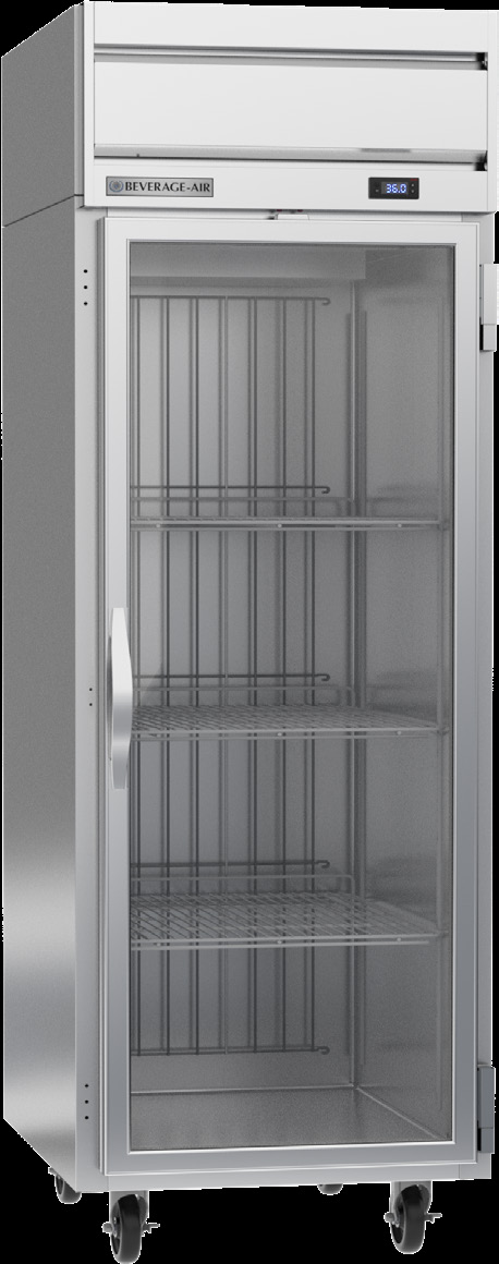 Product image #5 for Beverage-Air Horizon Series One-Section Top-Mount Reach-In Glass Door Refrigerator, 22.28 Cu. Ft., Stainless Steel
