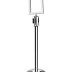 Thumbnail image #2 for New Star Foodservice Inc. 1028621 Stanchion Belt Sign Frame with Acrylic Clipboard and Social Distancing Sign Case of 12