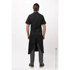 Thumbnail image #2 for Chef Works Brio ACN01-BLK-0 Chef's Bib Apron, 40"L x 43"W, adjustable elastic neck strap, hip pocket, black poly/cotton