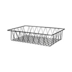 Thumbnail image #1 for G.E.T. W18124-GG Rectangular Grated Metal Wire Serving Basket, 18 x 12 x 4 in, Gunmetal Grey Case of 12