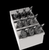 Thumbnail image #5 for Krowne MoveWell 3-Tier Stainless Steel Modular Speed Rack Insert, 12 x 21 x 6 Inches