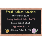 Thumbnail image #1 for AARCO Products OC2436NT Wall-Mount Chalkboard, Black Board, Solid Red Oak Frame, 36 x 24 in