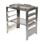 Thumbnail image #1 for JB Prince Gastronomy Plus Ltd G100 RR Kasai Konro Robata Rack for Nano Kasai Grill, 2-Shelf 430 Stainless Steel