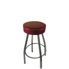 Thumbnail image #1 for Oak Street SL2132-CCS Backless Swivel Bar Stool with 4-Inch Upholstered Button-Top Vinyl Seat and Single Ring Base