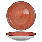 Thumbnail image #1 for International Tableware Rotana RT-110-RU Pasta Bowl, 46 oz, 10" Round Ceramic, Ruby 1 Dozen