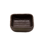 Thumbnail image #1 for Korin Inc Gray Nanban SDS-190 Square Sauce Dish, 2 oz, Metallic Charcoal with Matte Black Accents