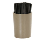 Thumbnail image #1 for Cal-Mil 23742-5-125 Round Plastic Silverware Caddy, Taupe, 4.75" Diameter x 5.75"H