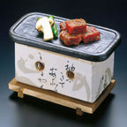 Thumbnail image #2 for Korin Inc IMP-08437 Rectangular Wooden Footed Base, 6-3/4"L x 4"W x 1"H