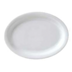 Thumbnail image #1 for Vertex China Catalina CAT-13 Porcelain Oval Platter, 11-1/2", Narrow Rim, Rolled Edge, Bright White 1 Dozen