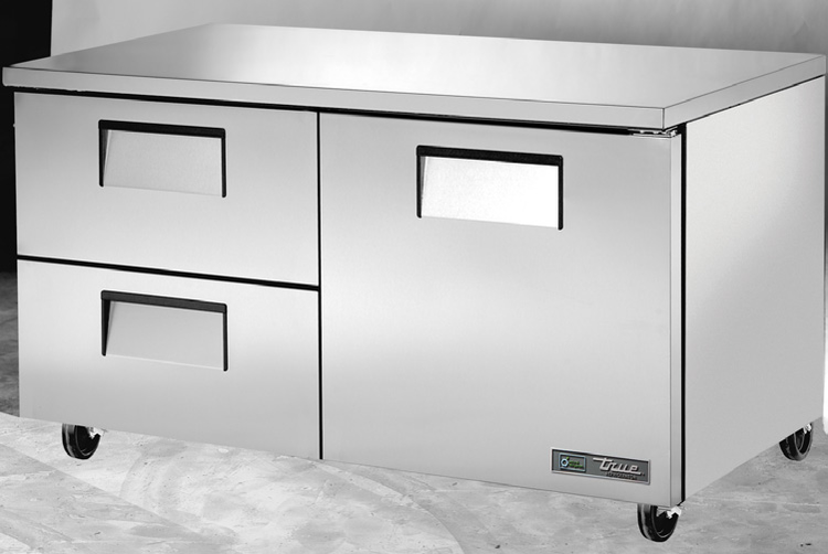 Product image #5 for True 60-Inch 2-Section Undercounter Refrigerator with 1 Door and 2 Drawers
