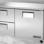 Thumbnail image #5 for True Mfg. - General Foodservice TUC-60D-2-HC 2-Section Undercounter Refrigerator, 1 Solid Door, 2 Drawers, Stainless Steel, Rear-Mounted Refrigeration