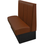 Thumbnail image #1 for Oak Street Waldorf WD-4842-SGL Single Restaurant Booth, 48"L x 42"H, 12" Vertical Channel Back, Upholstered Seat