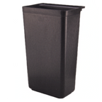 Thumbnail image #1 for Libertyware BCRB Plastic Refuse Bin for Bus Carts, Black, 22 x 13.25 x 9 in Case of 5