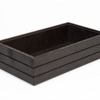 Thumbnail image #1 for Mikasa Hospitality (Lifetime Brands, Inc.) Select Concept BQ017H Stackable Wood Cutlery Bin, Havanna Black/Oak, GN 1/3 Case of 4