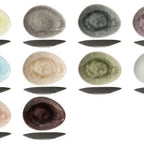 Thumbnail image #1 for Tableware Solutions USA Streetfood, Cosy & Trendy 9700110 Oval Stoneware Plate, Pebble, 15 x 11.5 cm, Deep Rim