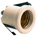 Thumbnail image #1 for AllPoints Foodservice Parts & Supplies 1361015 Porcelain Light Socket with Spring Clips, White, 250V, 660W