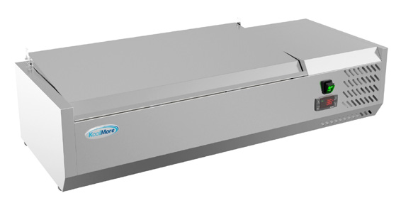 Product image #9 for KoolMore 40-Inch Three-Pan Refrigerated Countertop Condiment Prep Station