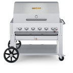 Thumbnail image #1 for Crown Verity Mobile Cooking CV-MCB-42RDP-LP 42-Inch Mobile LP Grill with Roll Dome, 304 Stainless Steel