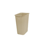 Thumbnail image #1 for CAC China TCWB-41BG Rectangular Beige Plastic Trash Can/Waterbasket, 10 Gallon, Without Lid Case of 12