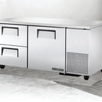 Thumbnail image #5 for True Mfg. - General Foodservice TUC-67D-2-HC 2-Section Undercounter Refrigerator, 1 Door/2 Drawers, Stainless Steel, Side-Mounted Self-Contained